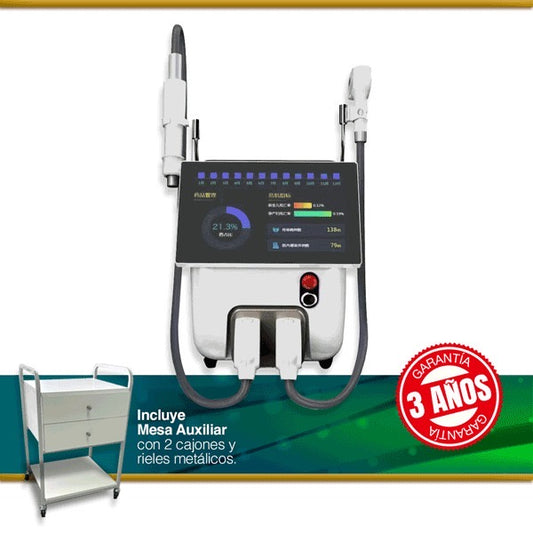 Depiladora Trilaser más PicoSegundo, incluye mesa Auxiliar