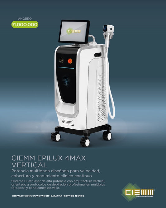 Depiladora Cuatrilaser EPILUX 4Max Vertical