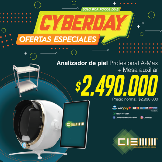 Analizador de Piel Profesional A-Max, incluye Mesa Auxiliar.