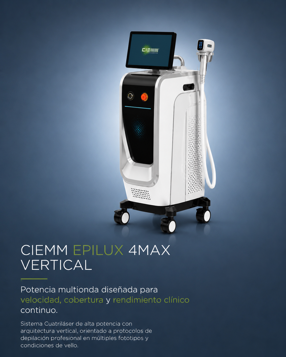 Depiladora Cuatrilaser EPILUX 4Max Vertical